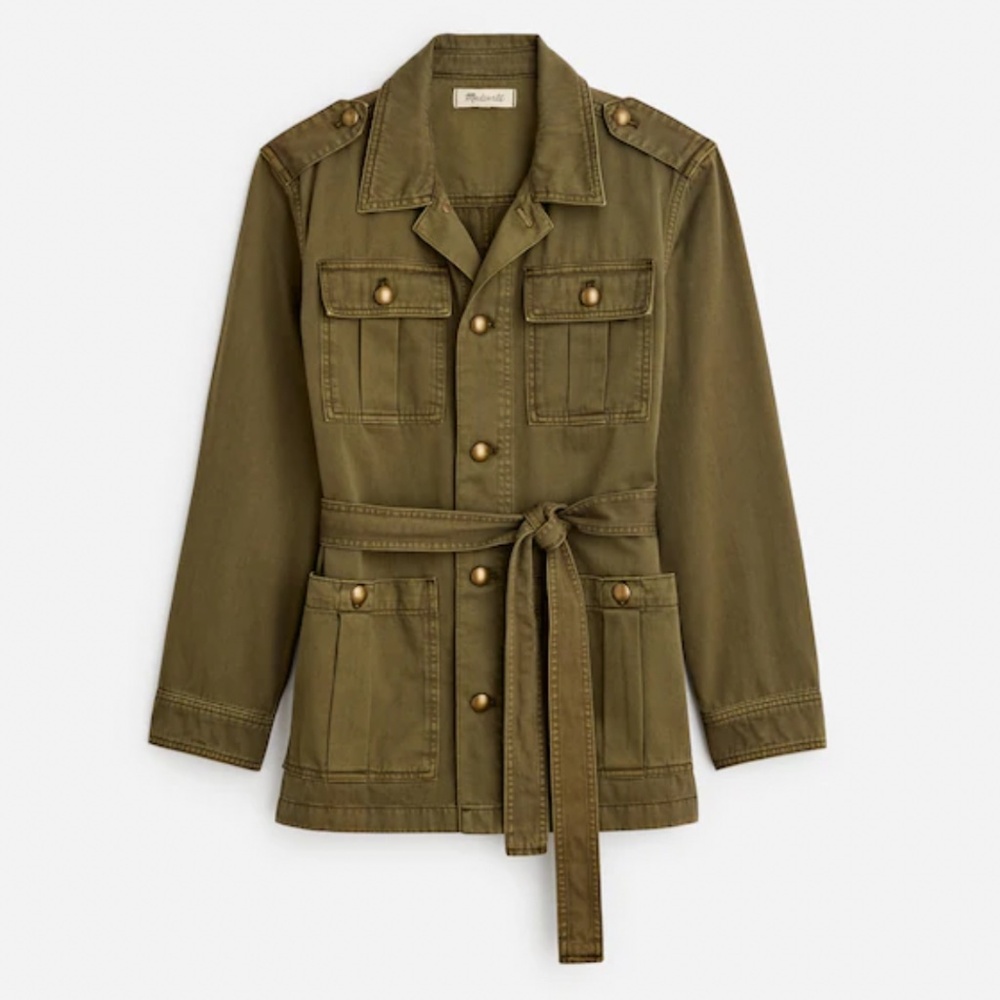 MADEWELL Chino Safari Jacket in Faded Ivy